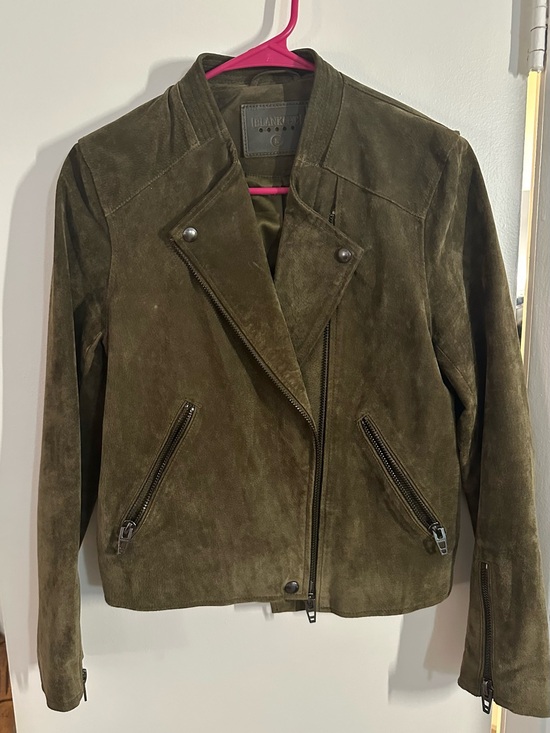 Blank NYC Jackets & Blazers - Blank NYC Olive Green Suede Moto Jacket